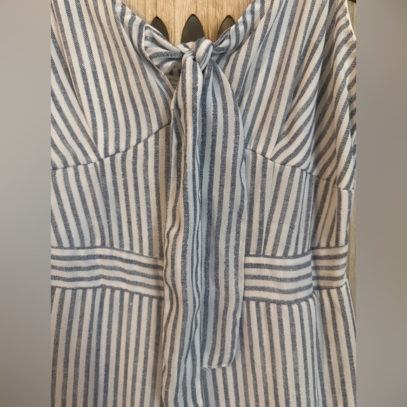 NWT : Japna Striped Jumpsuit W/ Tie Front - Picture 3 of 8